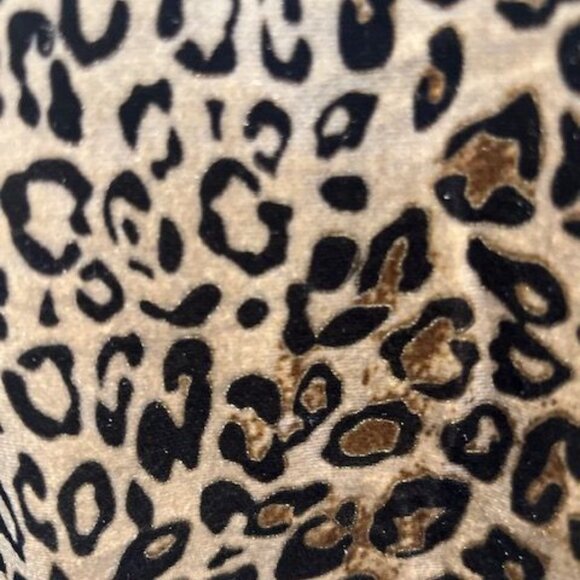 Leopard Print V-Neck Short Sleeve Blouse By Amaryllis large - Picture 3 of 5